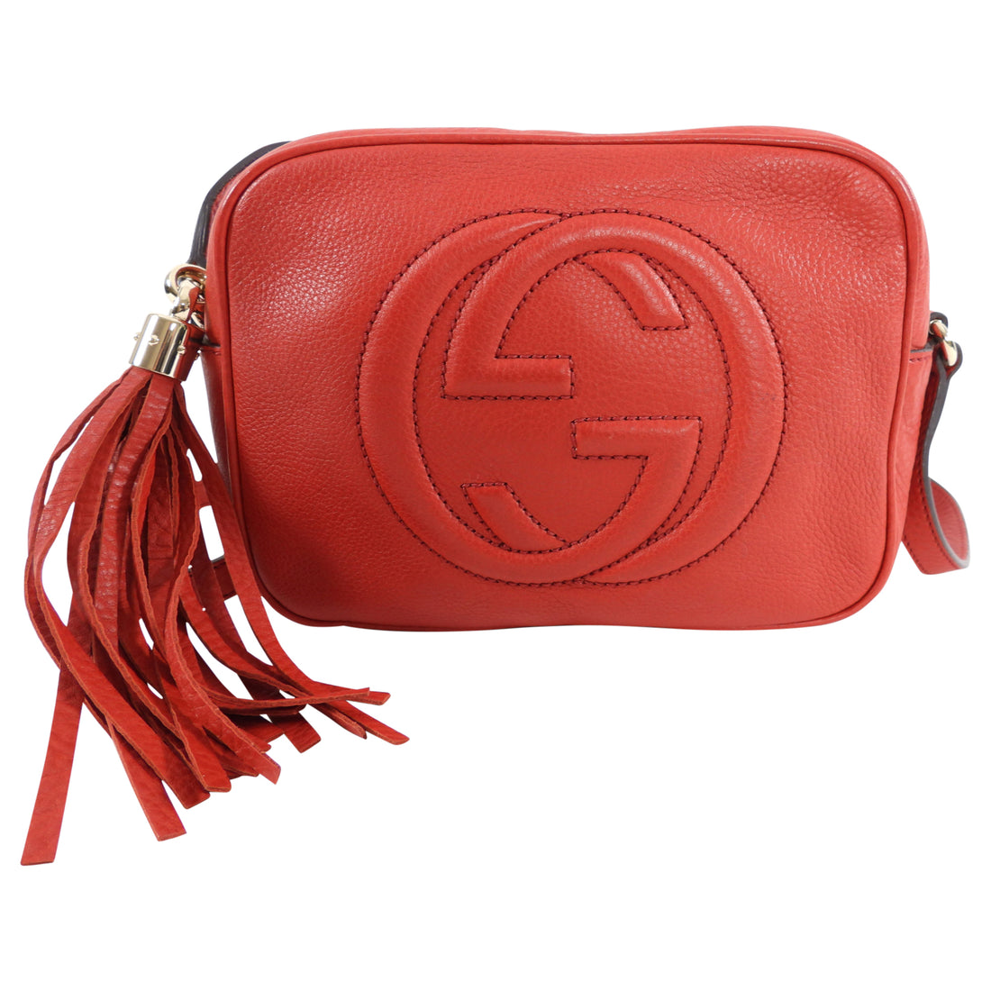 Red Gucci Small Leather Pearl Studded Padlock Crossbody Bag | RvceShops  Revival | Borse Gucci Sylvie